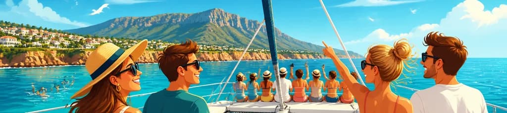 Travesía marítima con barbacoa a bordo de un catamarán, zarpando desde Dénia o Jávea