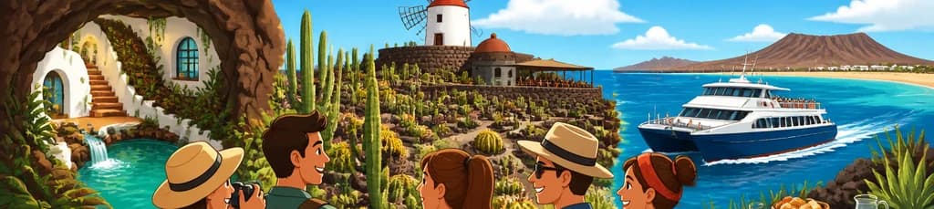Una excursión inolvidable a La Graciosa y el Jardín de Cactus partiendo desde Lanzarote