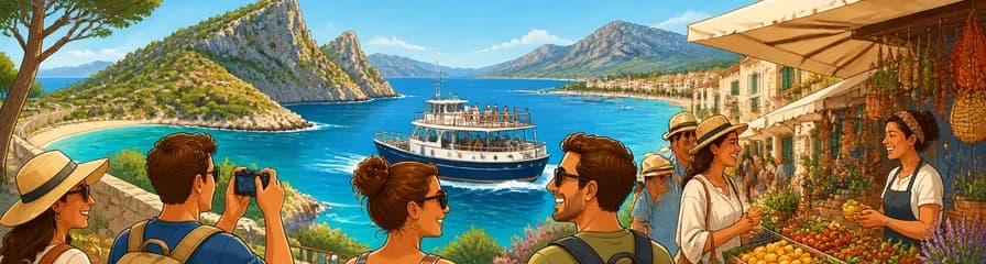 Excursión a Formentor con travesía en barco y visita a un mercado de la zona