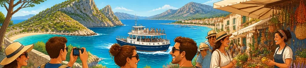 Excursión a Formentor con travesía en barco y visita a un mercado de la zona