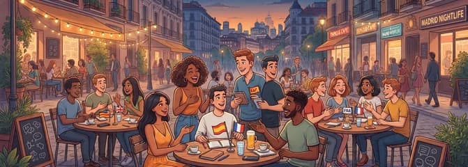 Intercambio de Idiomas y Conversación en un Espacio al Aire Libre