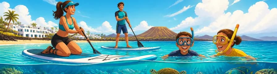 Lección de Stand Up Paddle y Snorkel en la Playa Blanca