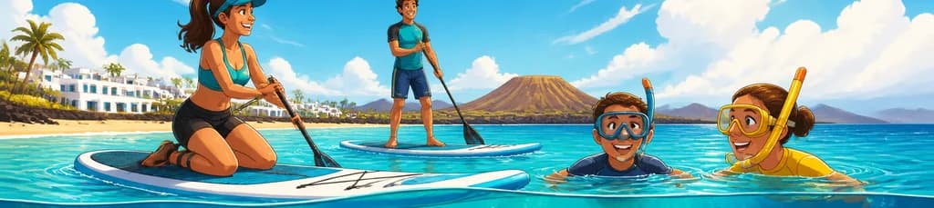 Lección de Stand Up Paddle y Snorkel en la Playa Blanca