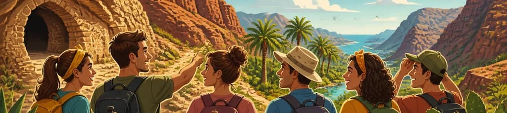 Aventura en Gran Canaria: Exploración de Cuevas, Oasis y las Gargantas Rojas con un Picnic Placentero