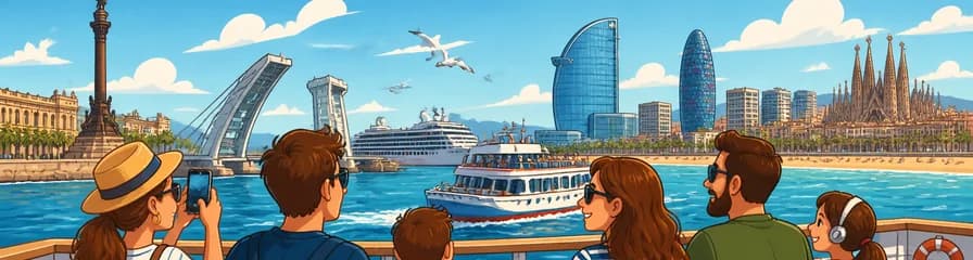 Crucero de 60 minutos por el puerto y la costa de Barcelona con Las Golondrinas