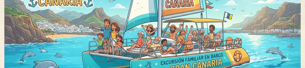Excursión familiar en barco por Gran Canaria