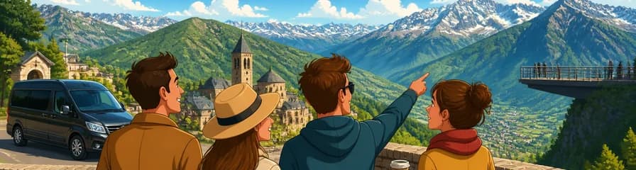 Excursión privada de un día completo a Andorra y los Pirineos desde Barcelona, con recogida incluida