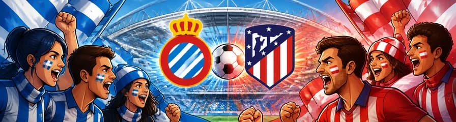 Duelo futbolístico: RCD Espanyol contra Atlético de Madrid