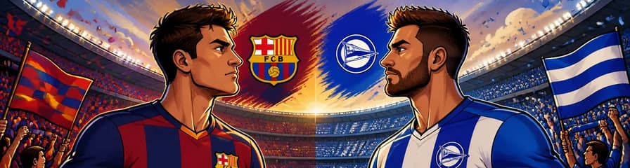 Enfrentamiento entre el FC Barcelona y el Deportivo Alavés