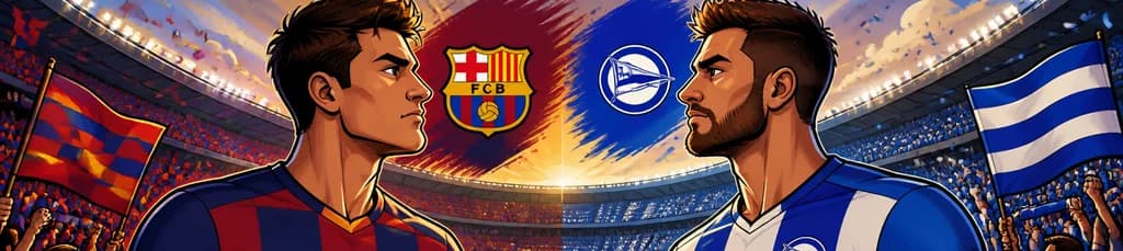 Enfrentamiento entre el FC Barcelona y el Deportivo Alavés