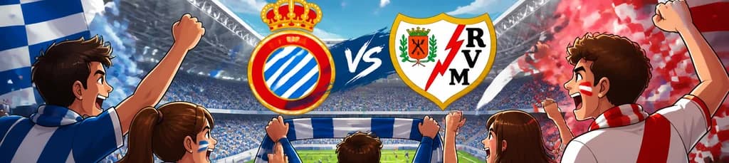 Partido de fútbol: RCD Espanyol contra Rayo Vallecano