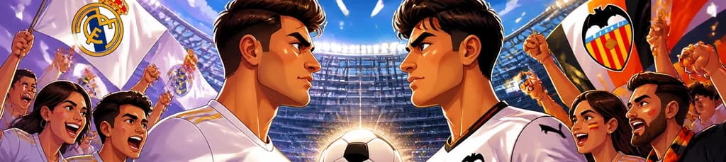 Partido de fútbol: Real Madrid contra Valencia CF