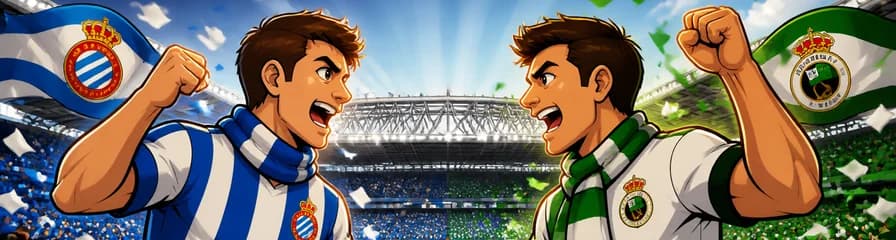 Partido de fútbol entre RCD Espanyol y Racing Santander