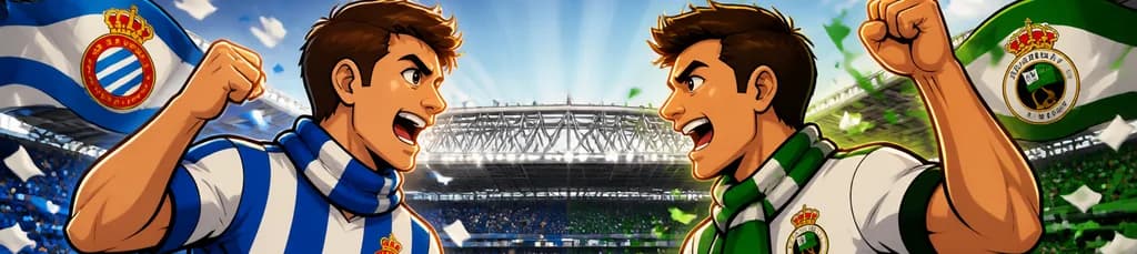 Partido de fútbol entre RCD Espanyol y Racing Santander