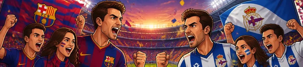 Encuentro entre el FC Barcelona y el Deportivo La Coruña