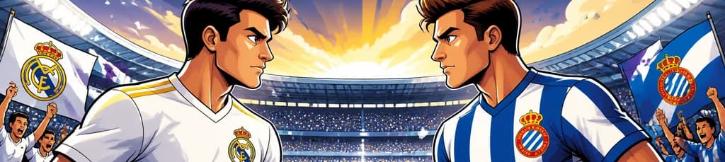 Enfrentamiento entre Real Madrid y RCD Espanyol