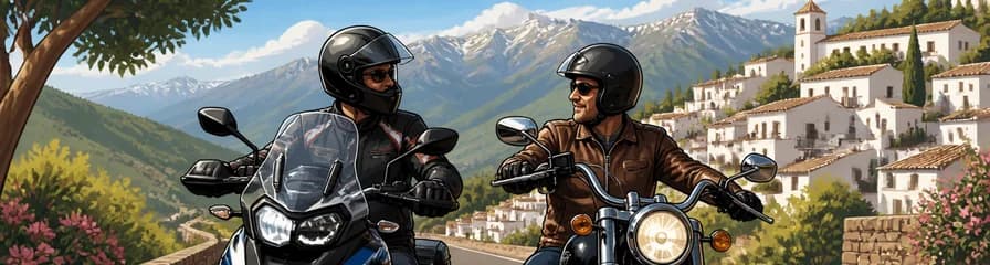 Recorrido guiado en moto BMW o Harley Davidson por la Alpujarra