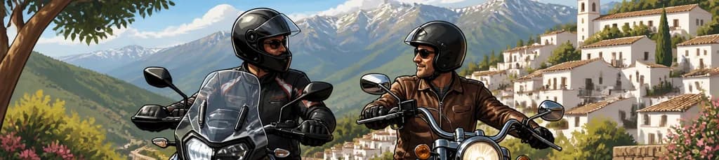 Recorrido guiado en moto BMW o Harley Davidson por la Alpujarra