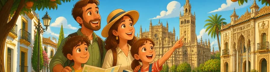 Exploración Guiada por los Sitios Emblemáticos de Sevilla para Toda la Familia