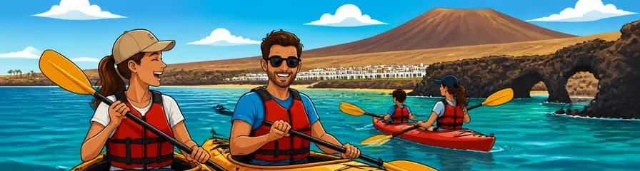 Aventura en kayak por la costa de Playa Blanca