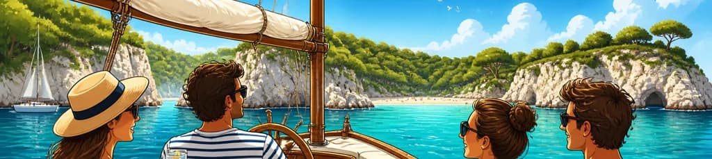 Viaje privado en velero por la costa de Menorca partiendo de Cala Galdana