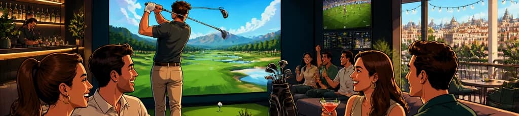 Club social y de golf indoor en Socket, Madrid