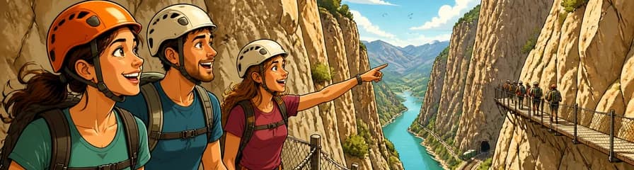 Aventura de jornada completa en el Caminito del Rey partiendo de Sevilla
