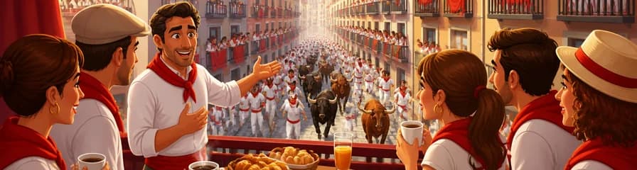 Balcón VIP en Estafeta y desayuno para el Encierro de Pamplona, al estilo Hemingway