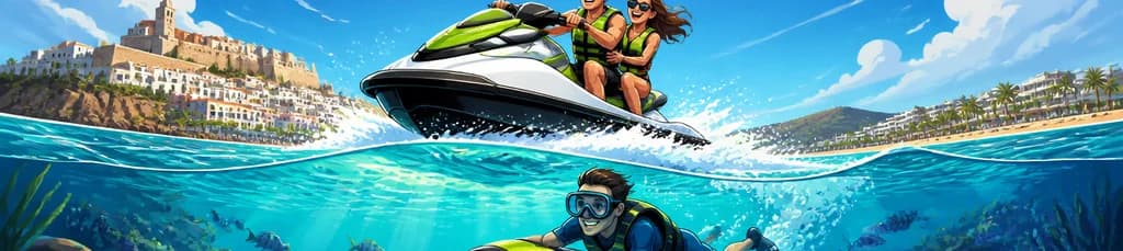 Aventura Dual en Ibiza: Moto Acuática y Scooter Submarino