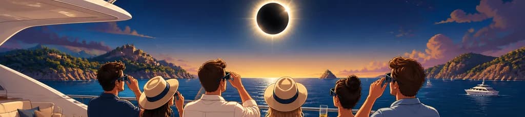Vive el eclipse solar de 2026 en Mallorca a bordo de un yate privado