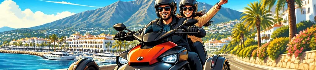 Vive la emoción de una aventura en Can-Am Ryker de tres ruedas por Marbella
