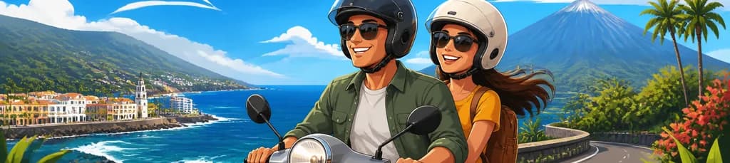 Alquiler de Scooter 125cc para dos personas en el Puerto de la Cruz, Tenerife