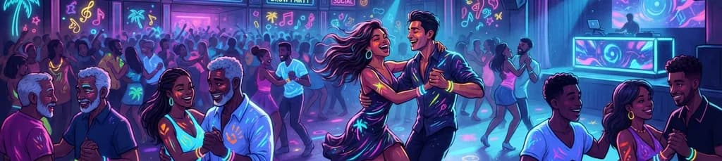 Fiesta Glow de Bachata y Salsa: El Sábado Más Grande de Baile en Valencia
