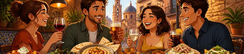 Disfruta de una tapa y una bebida en Portolito Carmen, Valencia