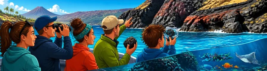 Excursión en barco para explorar las lenguas de lava marinas