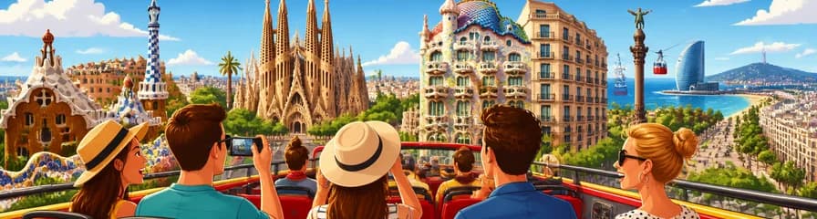 Paseo en autobús turístico de Barcelona: billete "Hop On Hop Off"