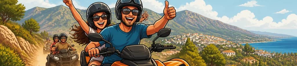 Emocionante recorrido guiado de tres horas en Quads/ATV en Mijas, Málaga
