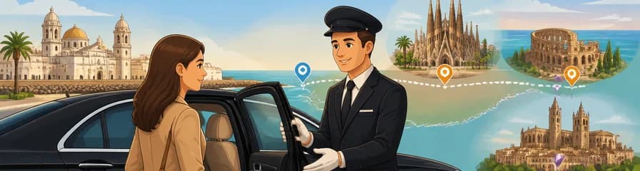 Chófer privado para traslados entre las ciudades de Cádiz y Barcelona, Tarragona o Lleida