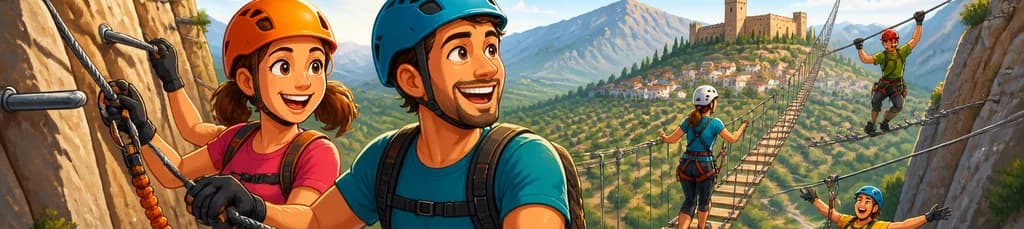 Emocionante visita guiada a la Vía Ferrata de Moclín desde Granada