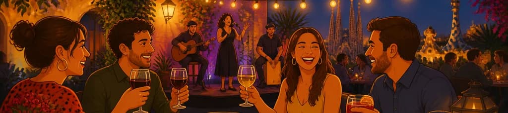 Velada gastronómica y musical en Barcelona