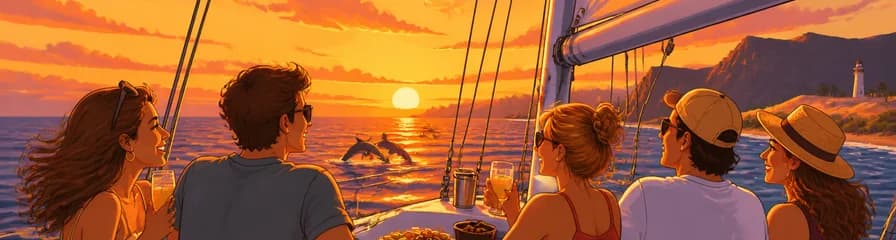 Travesía en velero al atardecer para grupos reducidos