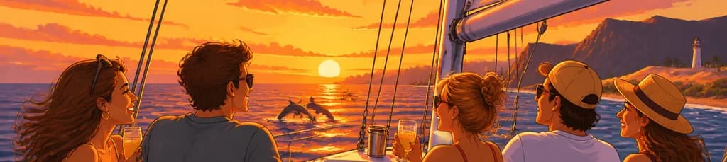 Travesía en velero al atardecer para grupos reducidos