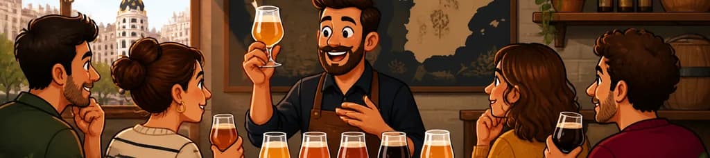 Cata de Cervezas Artesanales Españolas en Madrid, Dirigida por un Sommelier