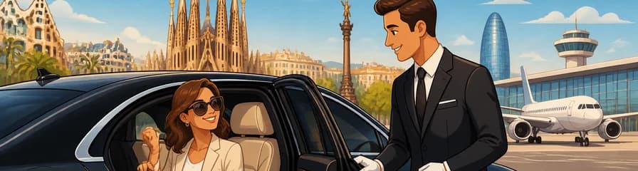 Traslado privado de lujo desde el centro de Barcelona al Aeropuerto BCN
