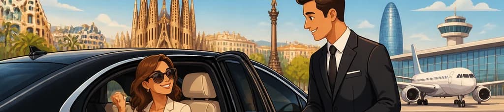 Traslado privado de lujo desde el centro de Barcelona al Aeropuerto BCN