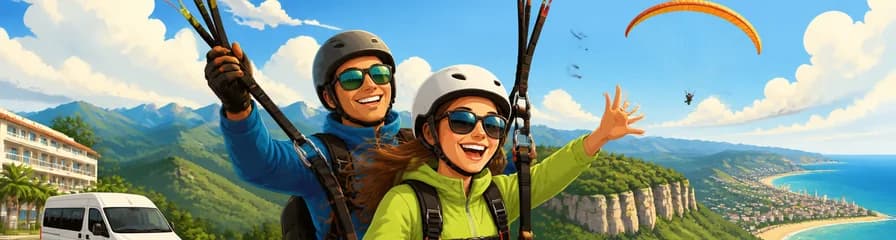 Aventura de parapente en las montañas con servicio de recogida en el hotel