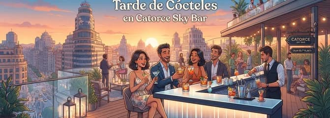 Disfruta de una Tarde de Cócteles en la Terraza de La Catorce Sky Bar