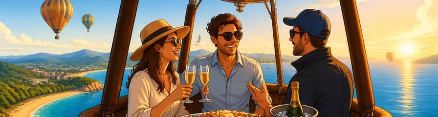 Experiencia exclusiva en globo aerostático por Mallorca: vuelo privado con champán y aperitivos