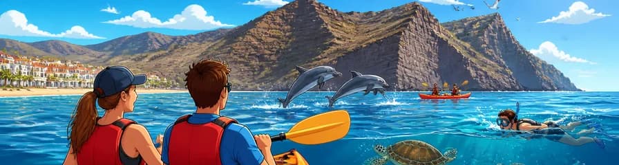 Observación de delfines y tortugas en kayak: una aventura desde Los Cristianos