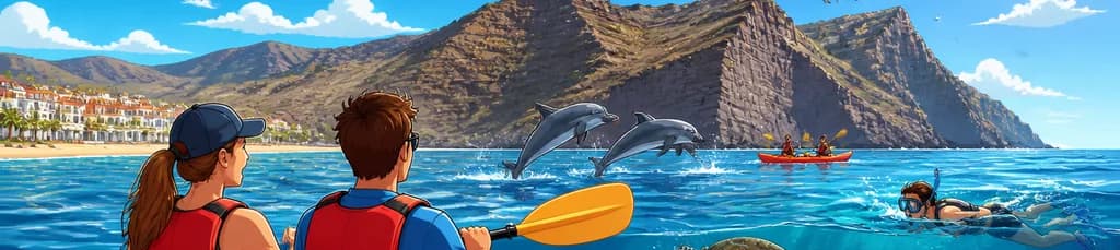 Observación de delfines y tortugas en kayak: una aventura desde Los Cristianos